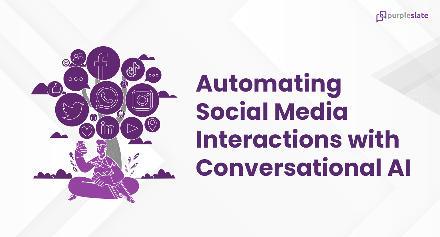 Social media interactions with conversational AI